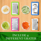 Bamboo Chopping Board with Storage Trays and Graters Kitchen Prep Station with Juice Groove and Lid for Slicing | Grating and Food Storage
