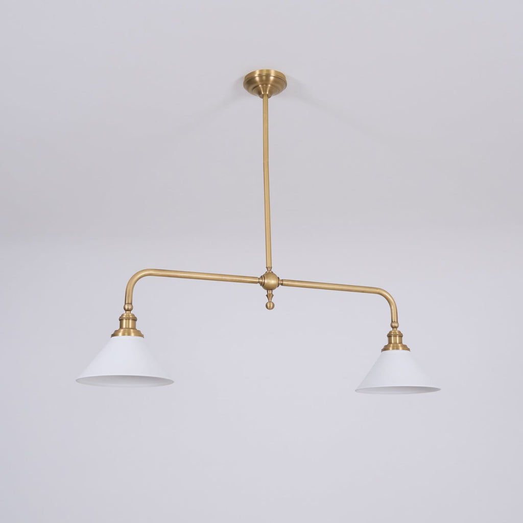 Modern Brass Pendant Light With Ceramic Shades for Dining Room — Ashbury Home & Living