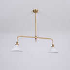 Modern Brass Pendant Light With Ceramic Shades for Dining Room — Ashbury Home & Living