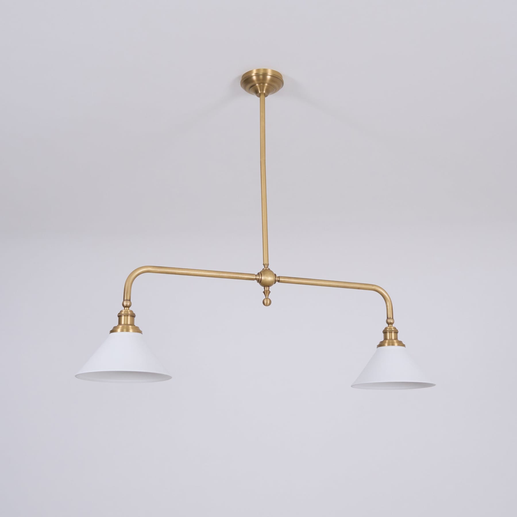 Modern Brass Pendant Light With Ceramic Shades for Dining Room — Ashbury Home & Living