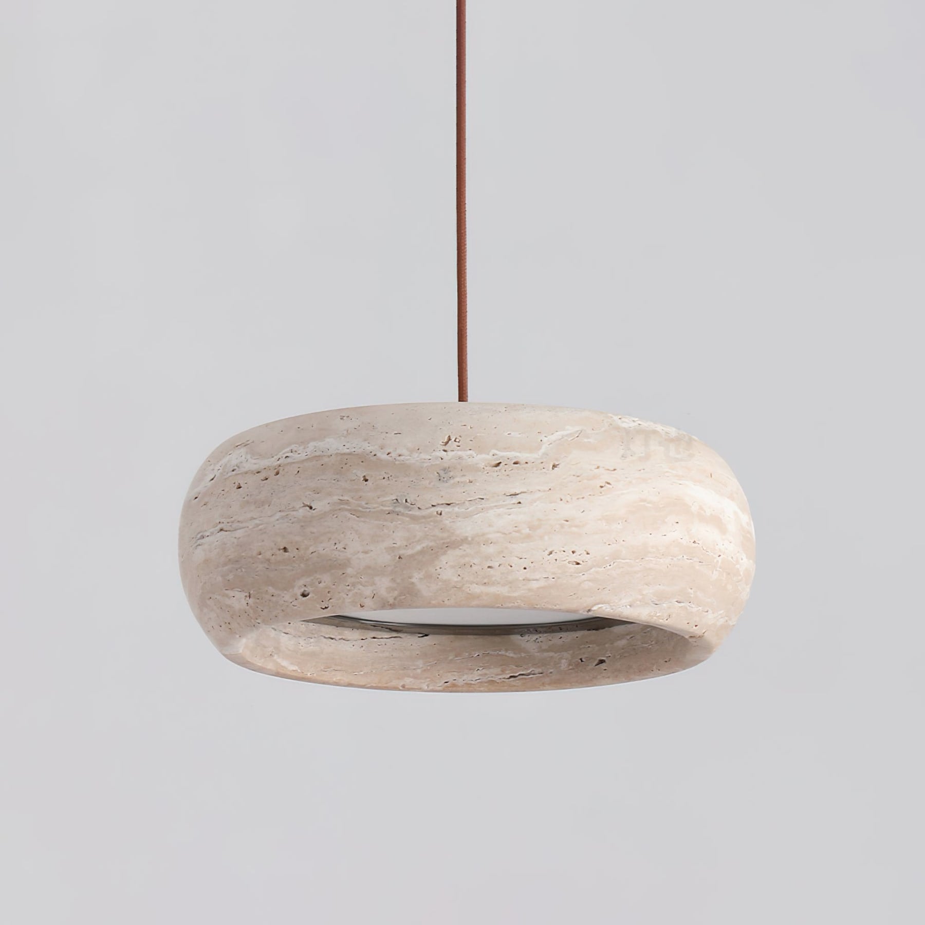 Modern Travertine Stone Pendant Light With Dimmable Remote Control — Ashbury Home & Living