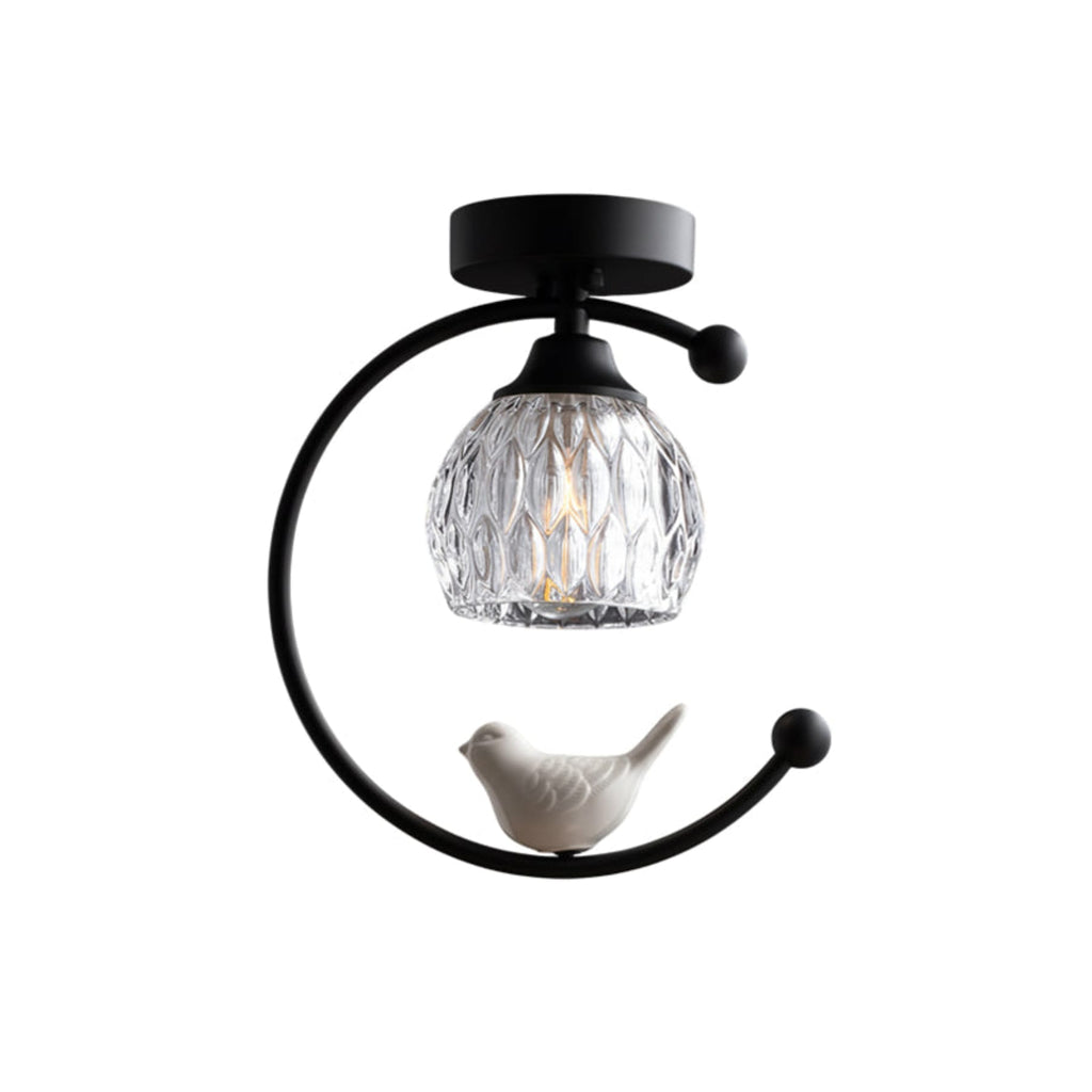 Contemporary Solid Brass Flush Mount Ceiling Light in Black — Ashbury Home & Living