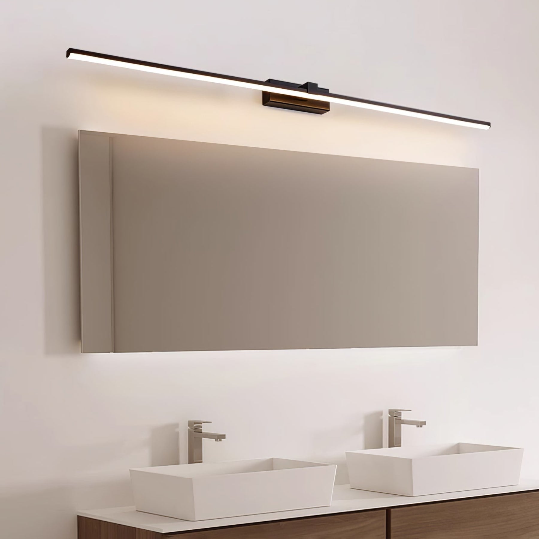 Modern Iron Linear Wall Light With Integrated LED for Hallway — Ashbury Home & Living