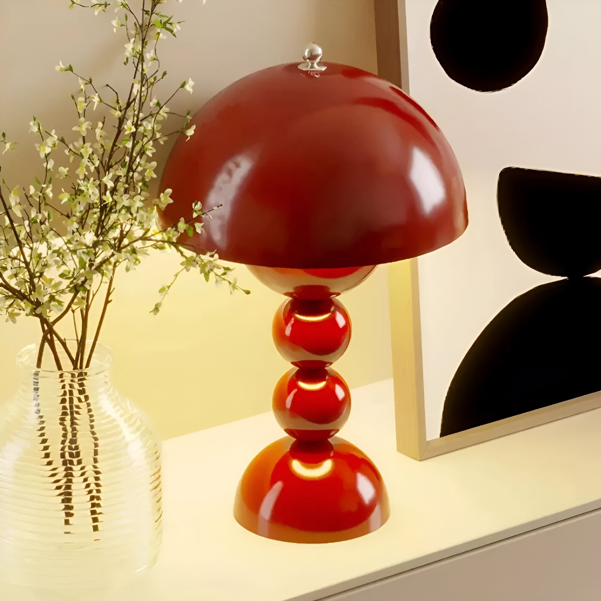 Wireless Bud Table Lamp With Stacked Sphere Base