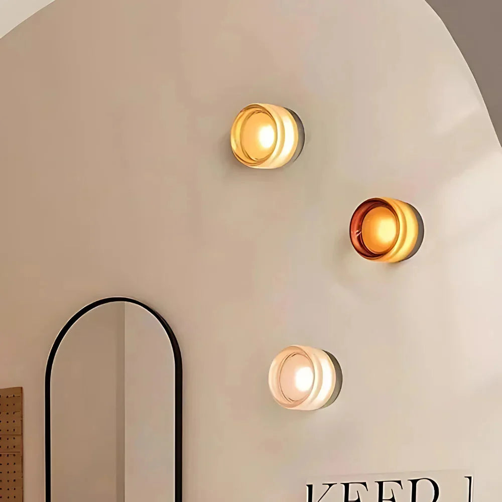 Modern Glass Wall Light With Adjustable LED Glow — Ashbury Home & Living