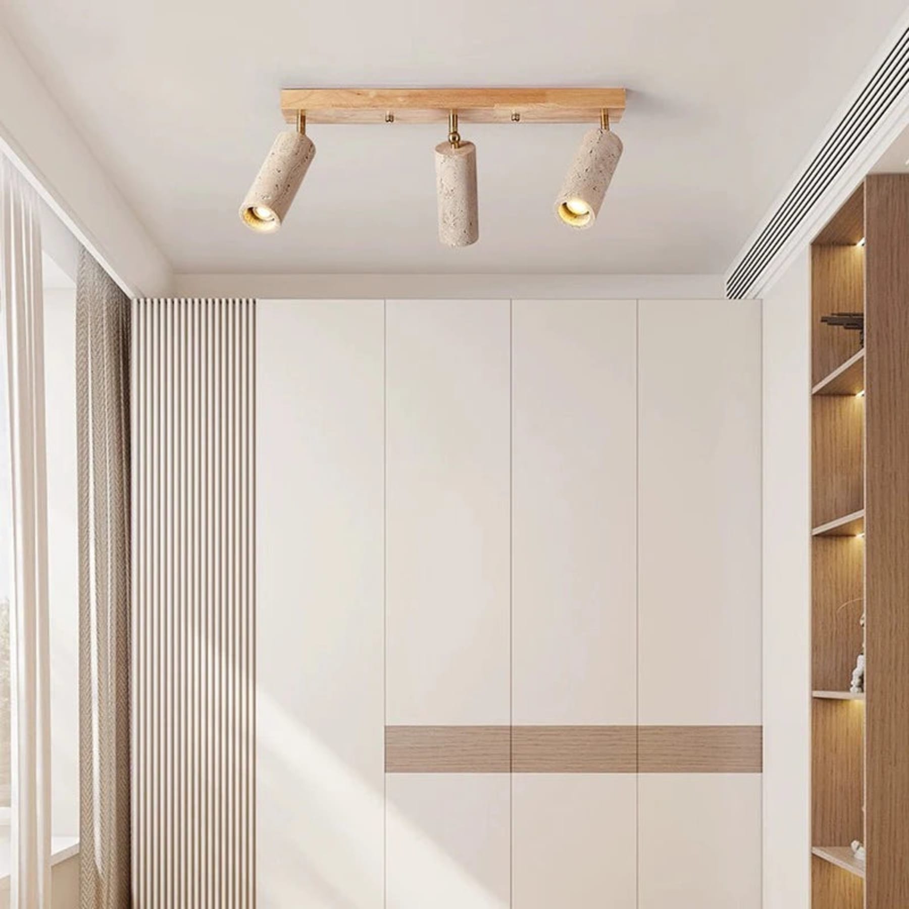 Modern Stone Linear Ceiling Light With Warm White Glow — Ashbury Home & Living