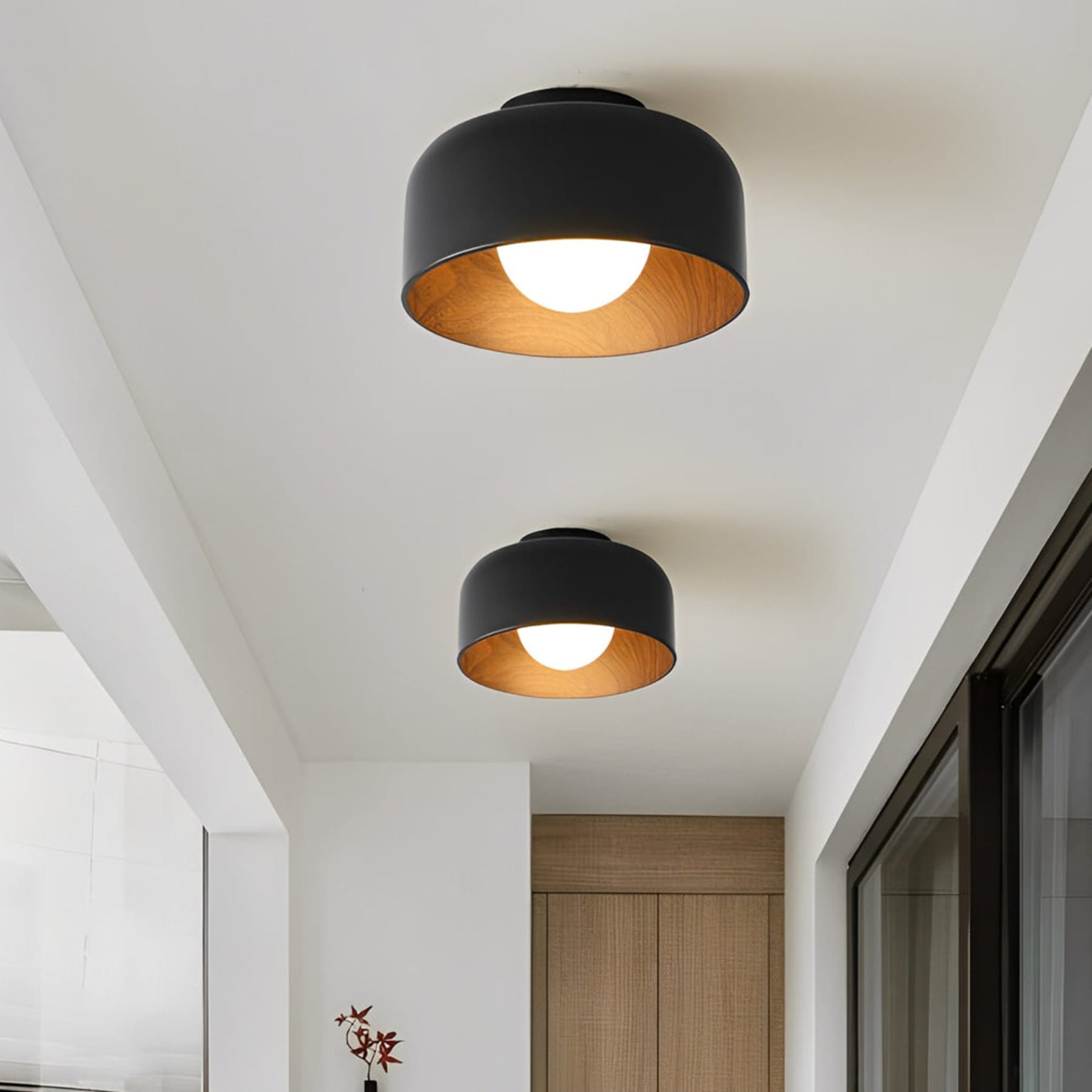 Modern Iron Semi-Flush Mount Ceiling Light for Living Room — Ashbury Home & Living