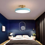Modern Circular LED Flush Mount Ceiling Light With Iron Frame