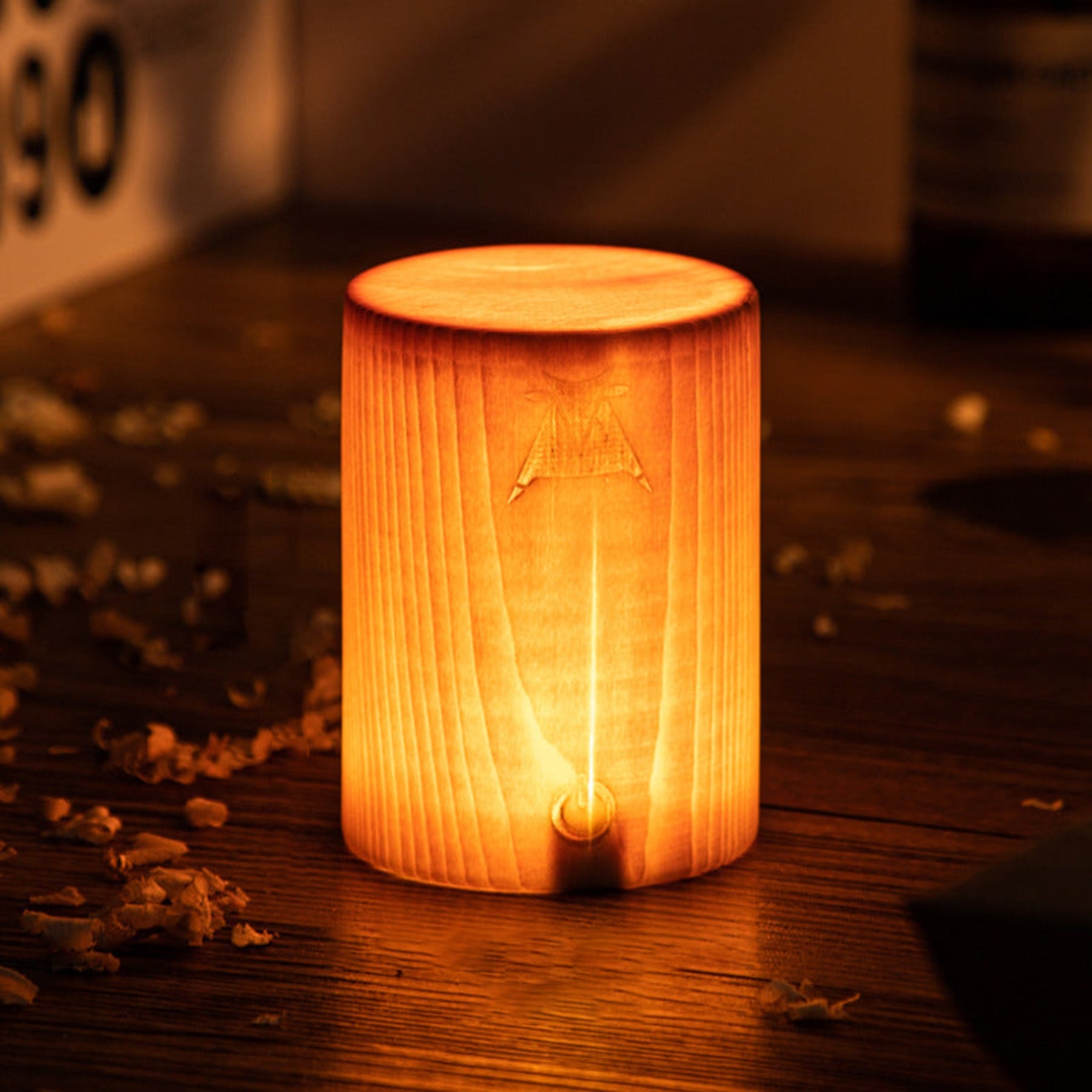 Wooden Modern Table Lamp With Rechargeable Battery For Bedroom in 2.3''x3.1'' — Ashbury Home & Living