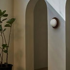 Nordic Natural Wood Wall Light LED Light With Globe Shade