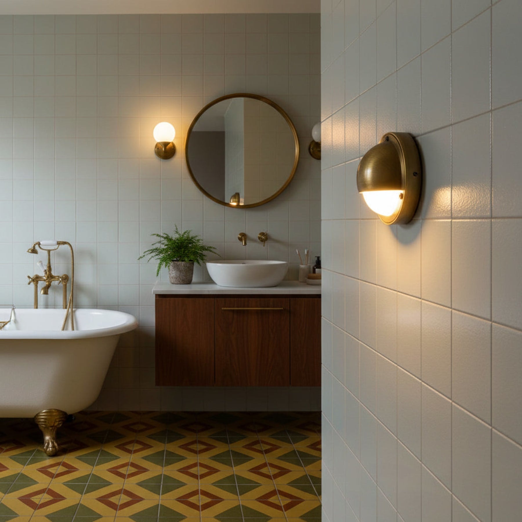Contemporary Copper Wall Light With Dimmable Tri-Colour Glow — Ashbury Home & Living