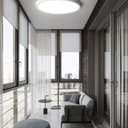 Minimalist Iron Flush Mount Ceiling Light With Slim Low-Profile Design — Ashbury Home & Living