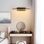 Adjustable Rotatable Linear LED Wall Light With Slim Black Backplate