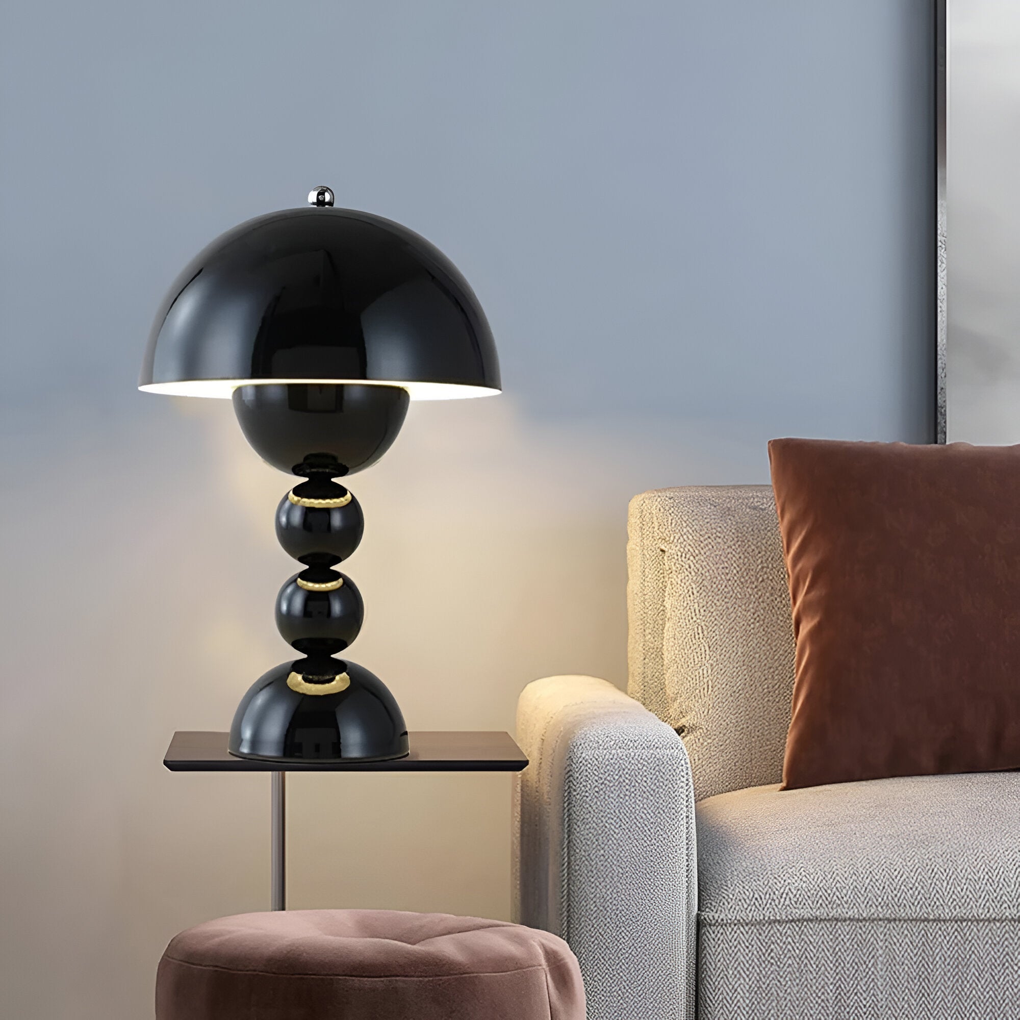Wireless Bud Table Lamp With Stacked Sphere Base