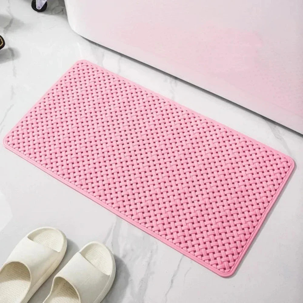 Non-Slip Bathtub Mat with Suction Cups Quick Drying Rubber Bath Mat Anti-Slip Shower Mat for Bathtub Safety for Elderly and Children