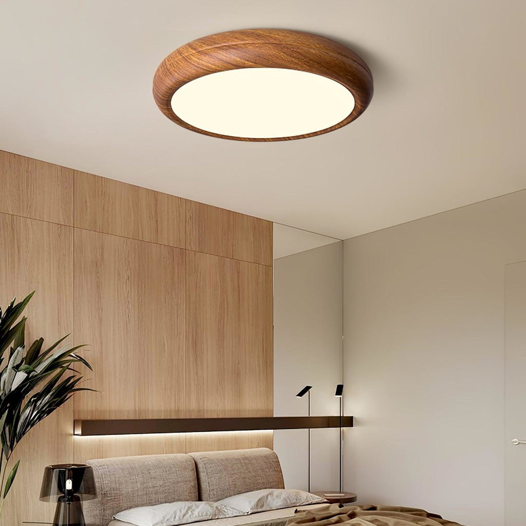 Scandinavian Wood Flush Mount Ceiling Light for Living Room — Ashbury Home & Living