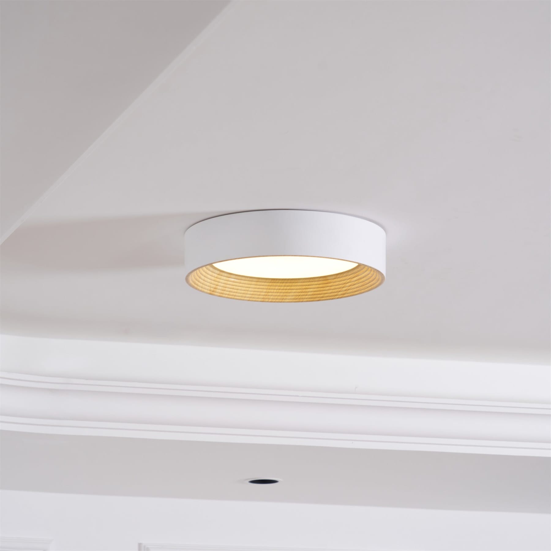 Scandinavian Wood Flush Mount Ceiling Light for Living Room — Ashbury Home & Living