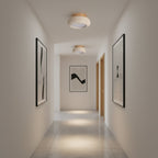 Minimalist Travertine Flush Mount Ceiling Light — Ashbury Home & Living