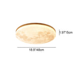 Modern Wood Flush Mount Ceiling Light With Solid Wood Trim — Ashbury Home & Living