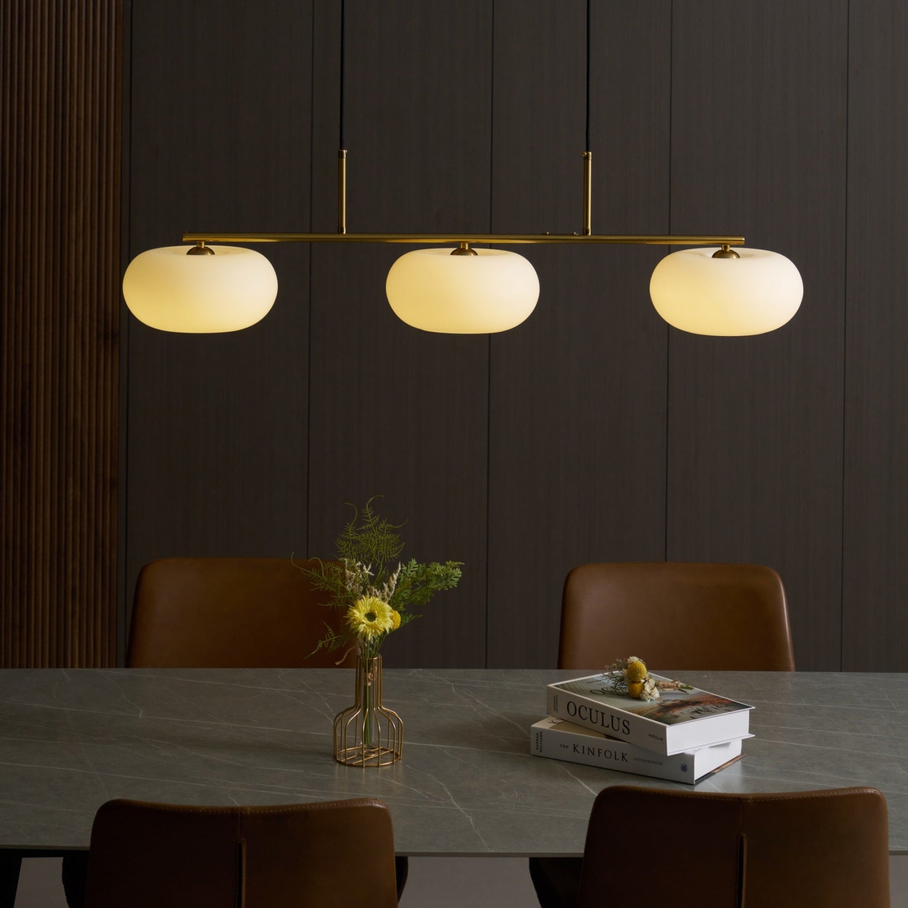 Modern Glass Pendant Light With Tri-Colour LED Glow — Ashbury Home & Living