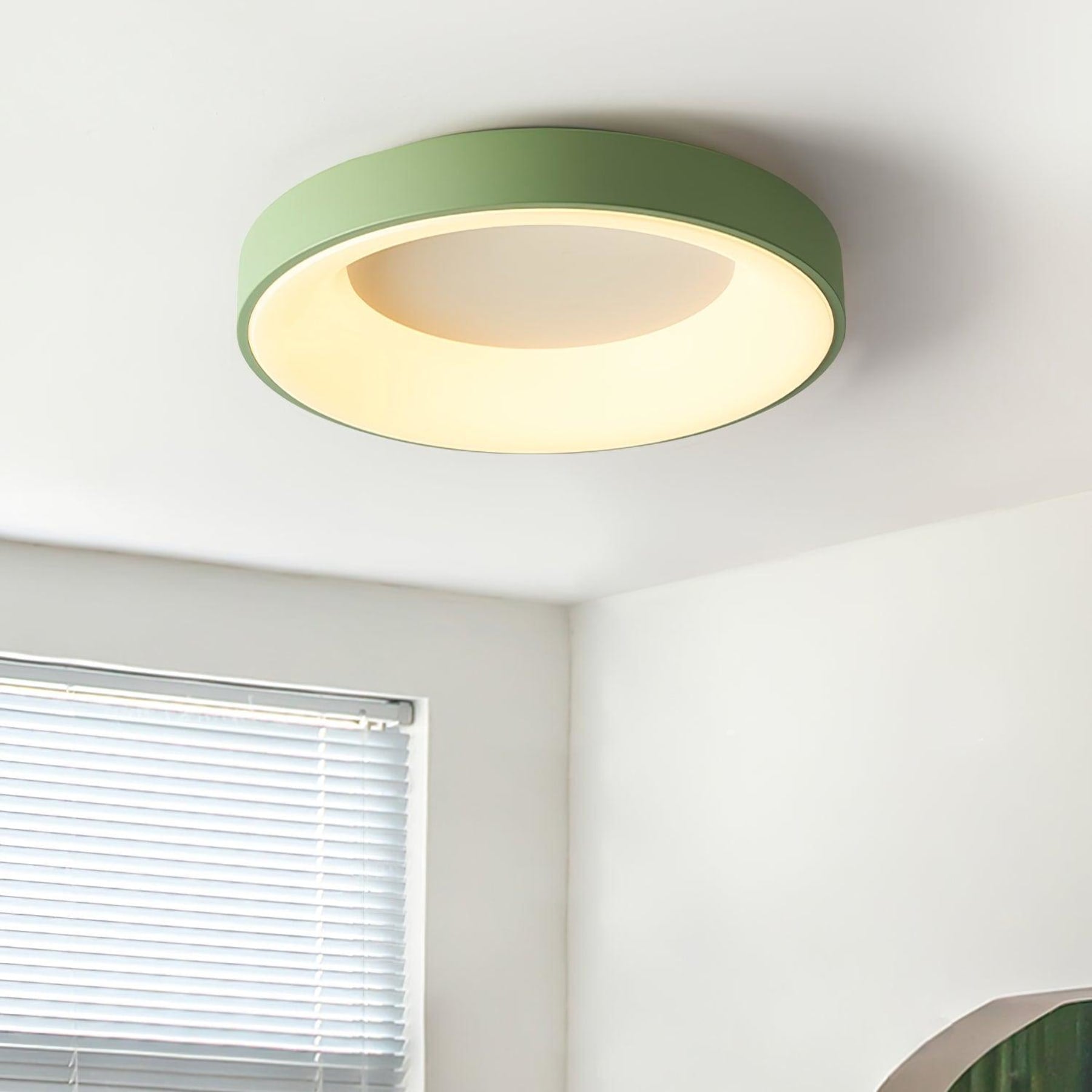 Modern Wrought Iron Flush Mount Ceiling Light With Tri-Colour LED Glow — Ashbury Home & Living