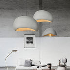 Wabi-Sabi Polystyrene Pendant Light With Spherical Dome Shade