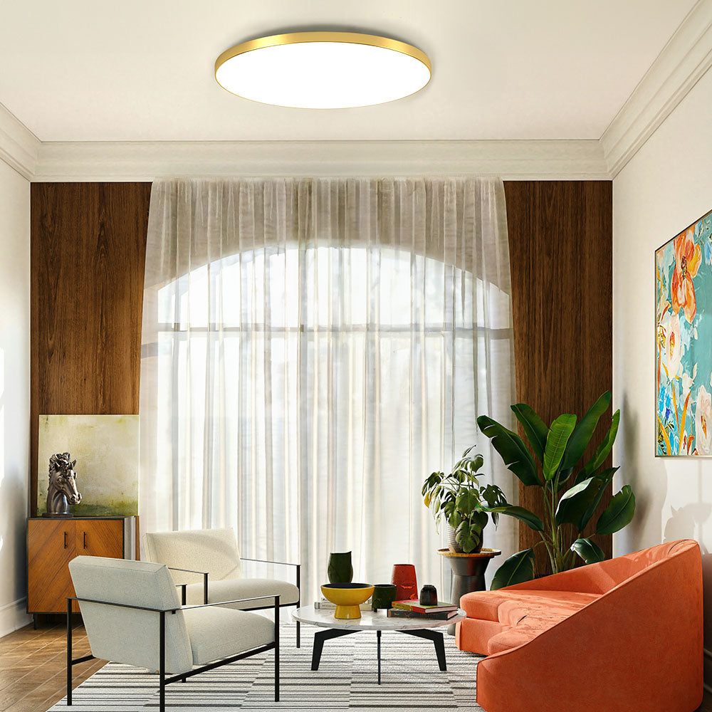 Minimalist Round LED Ceiling Light With Flush Mount Design