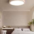 Modern Travertine Flush Mount Ceiling Light With Slim Profile — Ashbury Home & Living