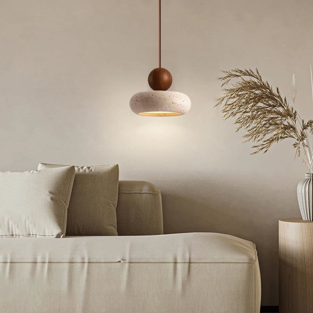 Modern Wood And Concrete Pendant Light With Warm LED Glow — Ashbury Home & Living