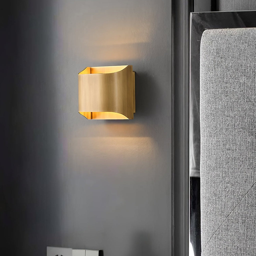 Modern Brass Wall Light With Warm LED Glow for Living Room — Ashbury Home & Living