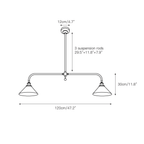 Modern Brass Pendant Light With Ceramic Shades for Dining Room — Ashbury Home & Living