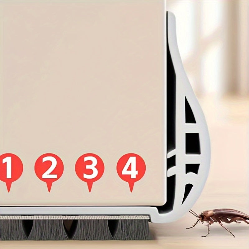 Under Door Draught Excluder Double Sided Door Seal Strip with Brush Adjustable Draft Stopper for Interior and Exterior Doors | Noise and Dust