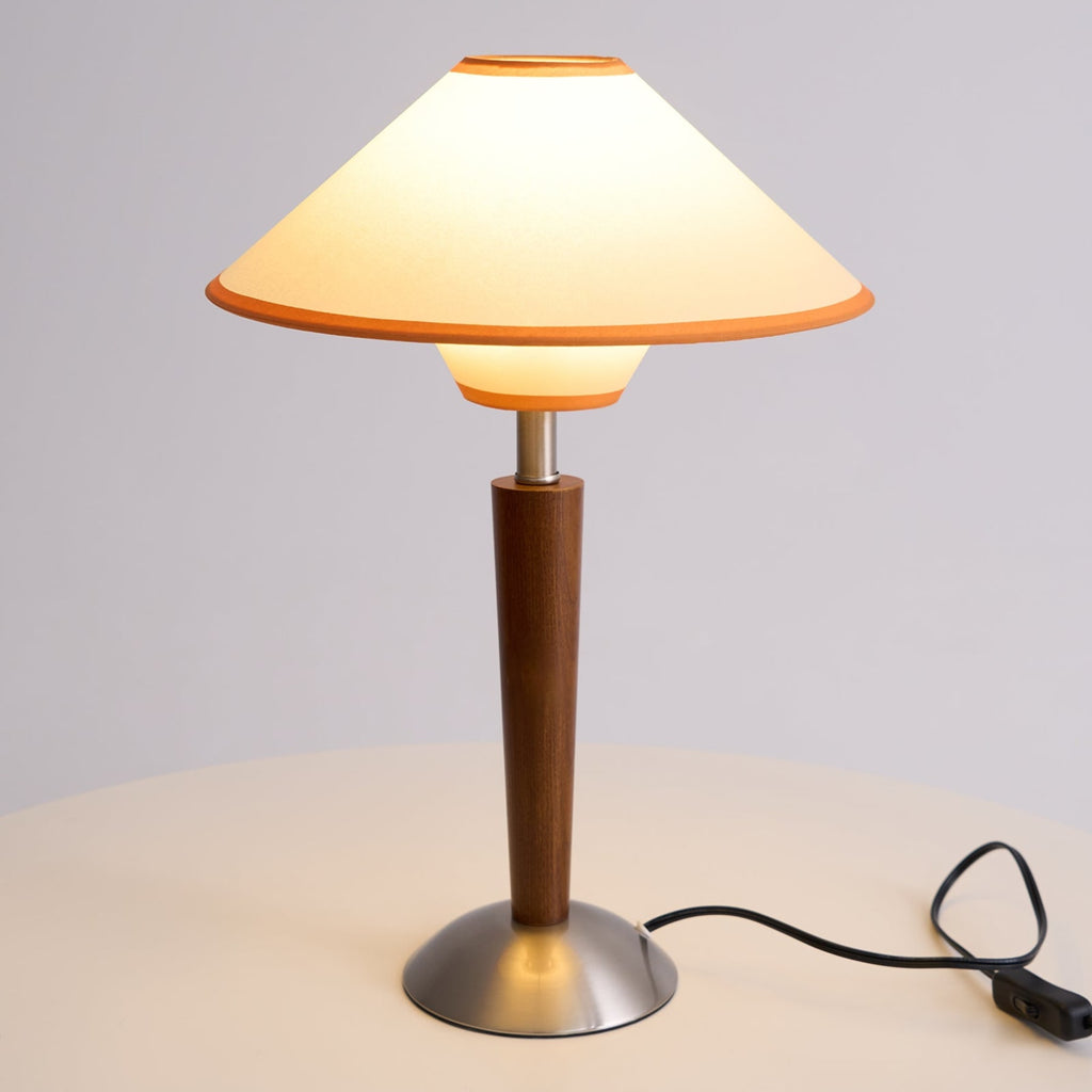 Modern Wood Table Lamp With Fabric Shade for Living Room — Ashbury Home & Living