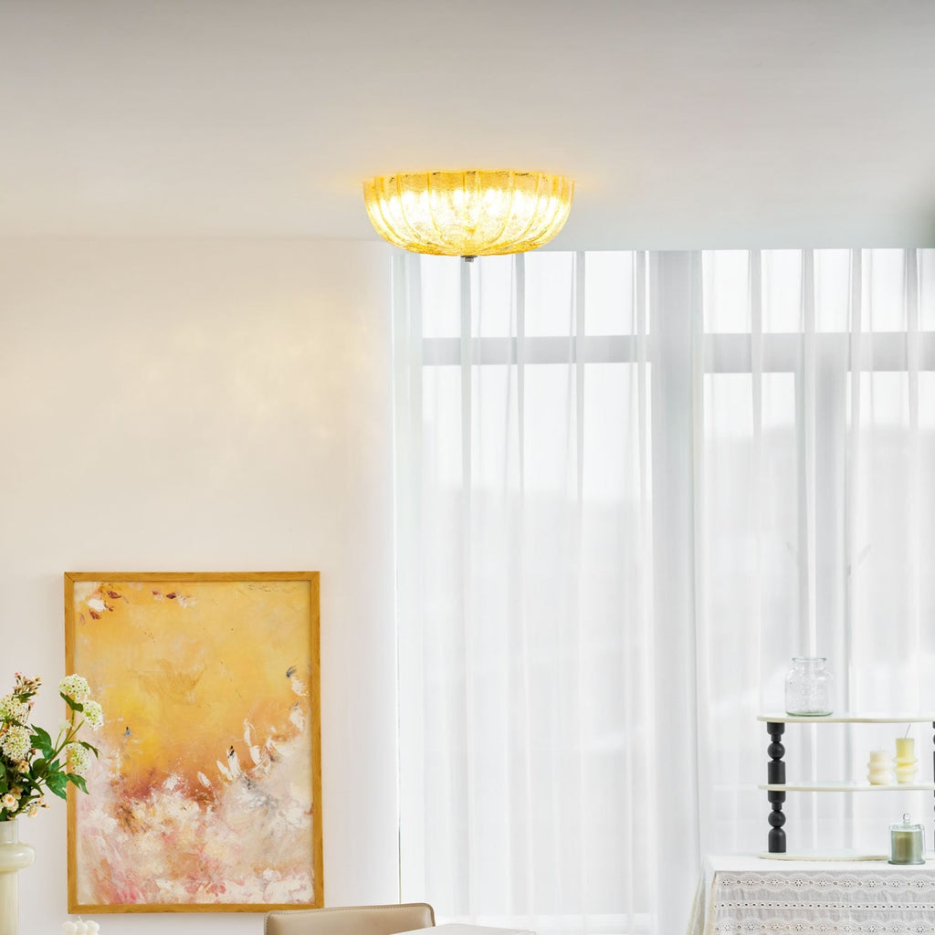 Vintage Glass Flush Mount Ceiling Light for Living Room — Ashbury Home & Living