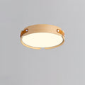 Scandinavian Wood Flush Mount Ceiling Light With Slim Low-Profile Design in Wood Colour — Ashbury Home & Living