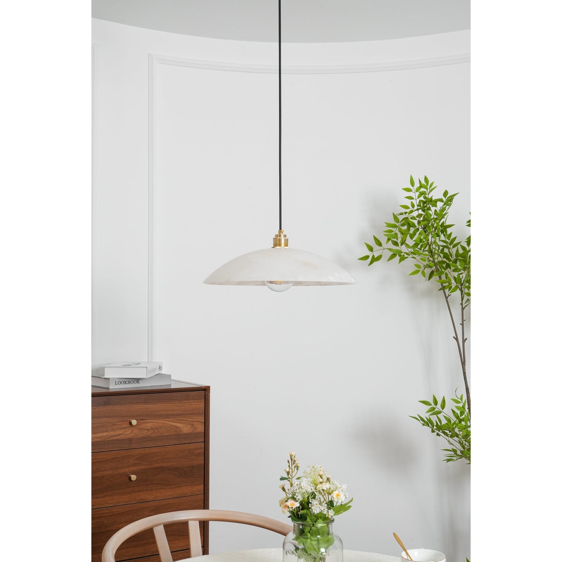 Modern Marble and Copper Pendant Light for Dining Room — Ashbury Home & Living