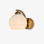 Contemporary Wrought Iron and Glass Wall Light With Warm LED Glow — Ashbury Home & Living