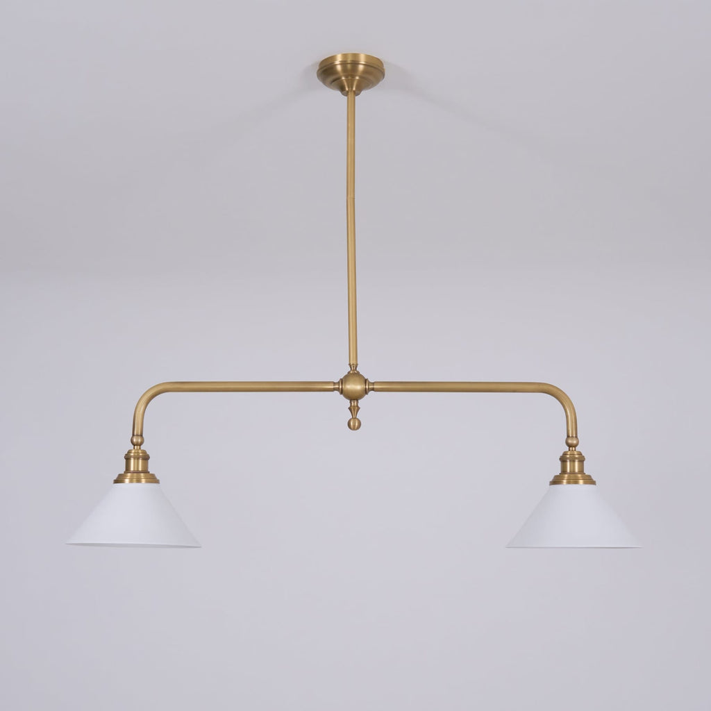 Modern Brass Pendant Light With Ceramic Shades for Dining Room — Ashbury Home & Living