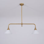 Modern Brass Pendant Light With Ceramic Shades for Dining Room — Ashbury Home & Living