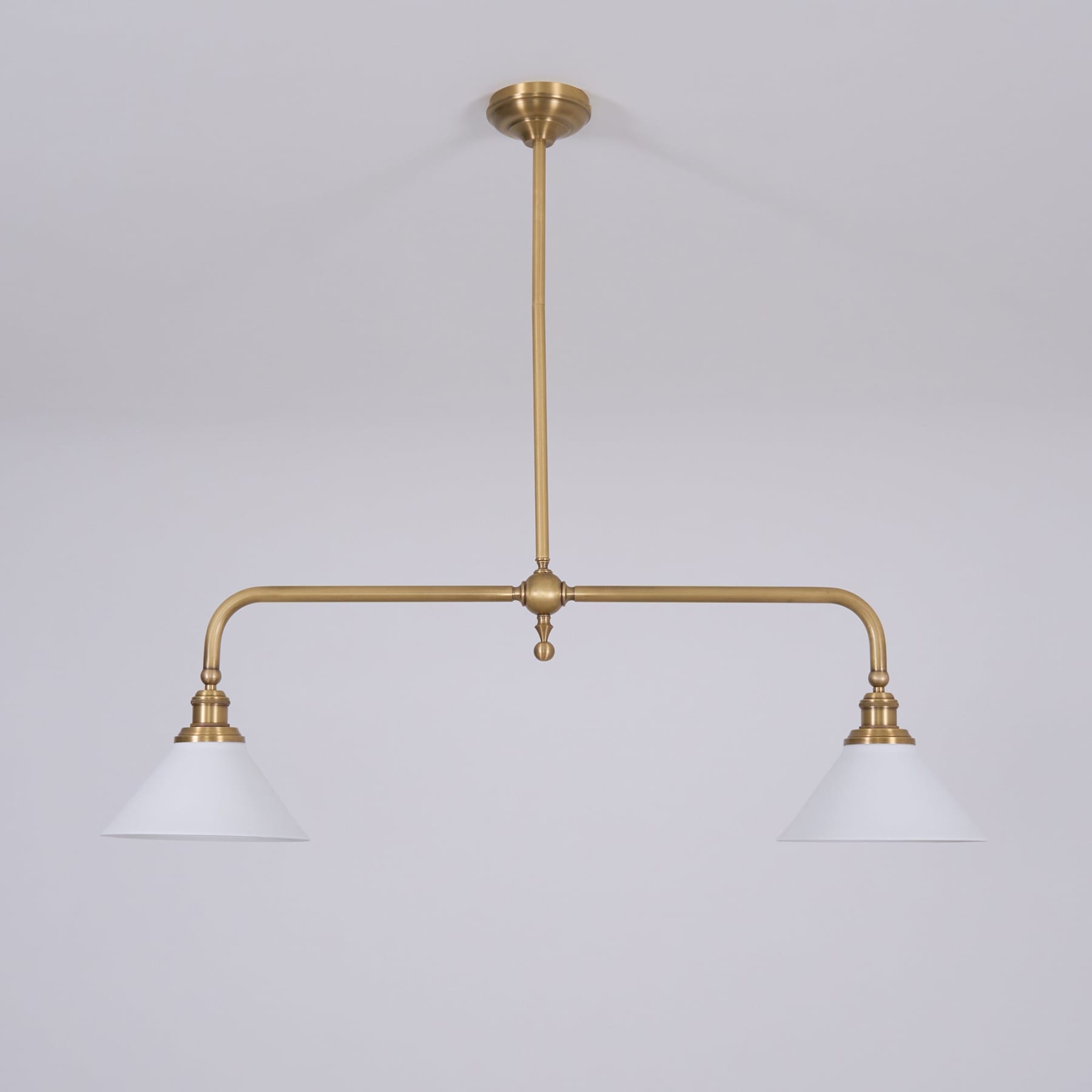 Modern Brass Pendant Light With Ceramic Shades for Dining Room — Ashbury Home & Living