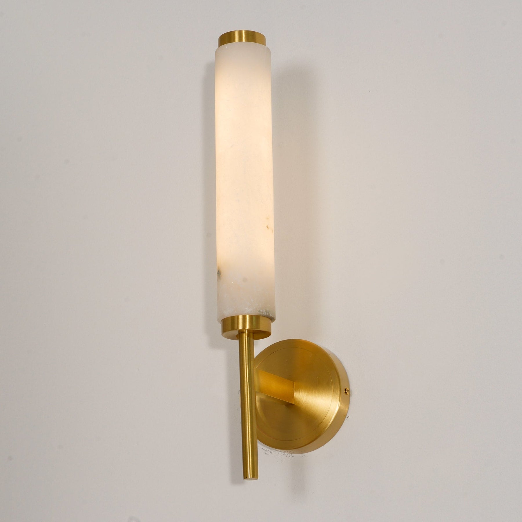 Modern Metal and Faux Alabaster Wall Light for Living Room — Ashbury Home & Living