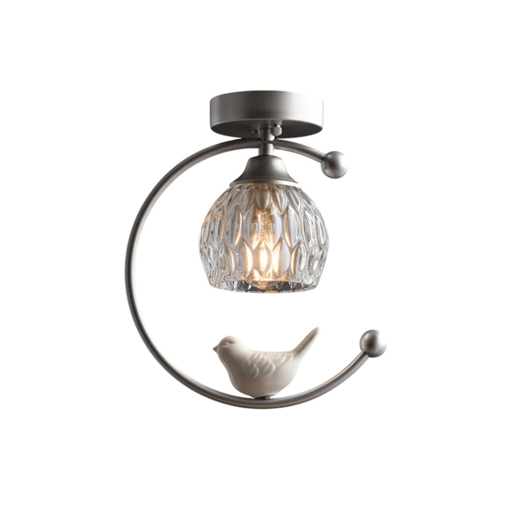 Contemporary Solid Brass Flush Mount Ceiling Light in Nickel — Ashbury Home & Living