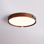 Scandinavian Wood Flush Mount Ceiling Light With Slim Low-Profile Design — Ashbury Home & Living
