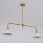 Modern Brass Pendant Light With Ceramic Shades for Dining Room — Ashbury Home & Living