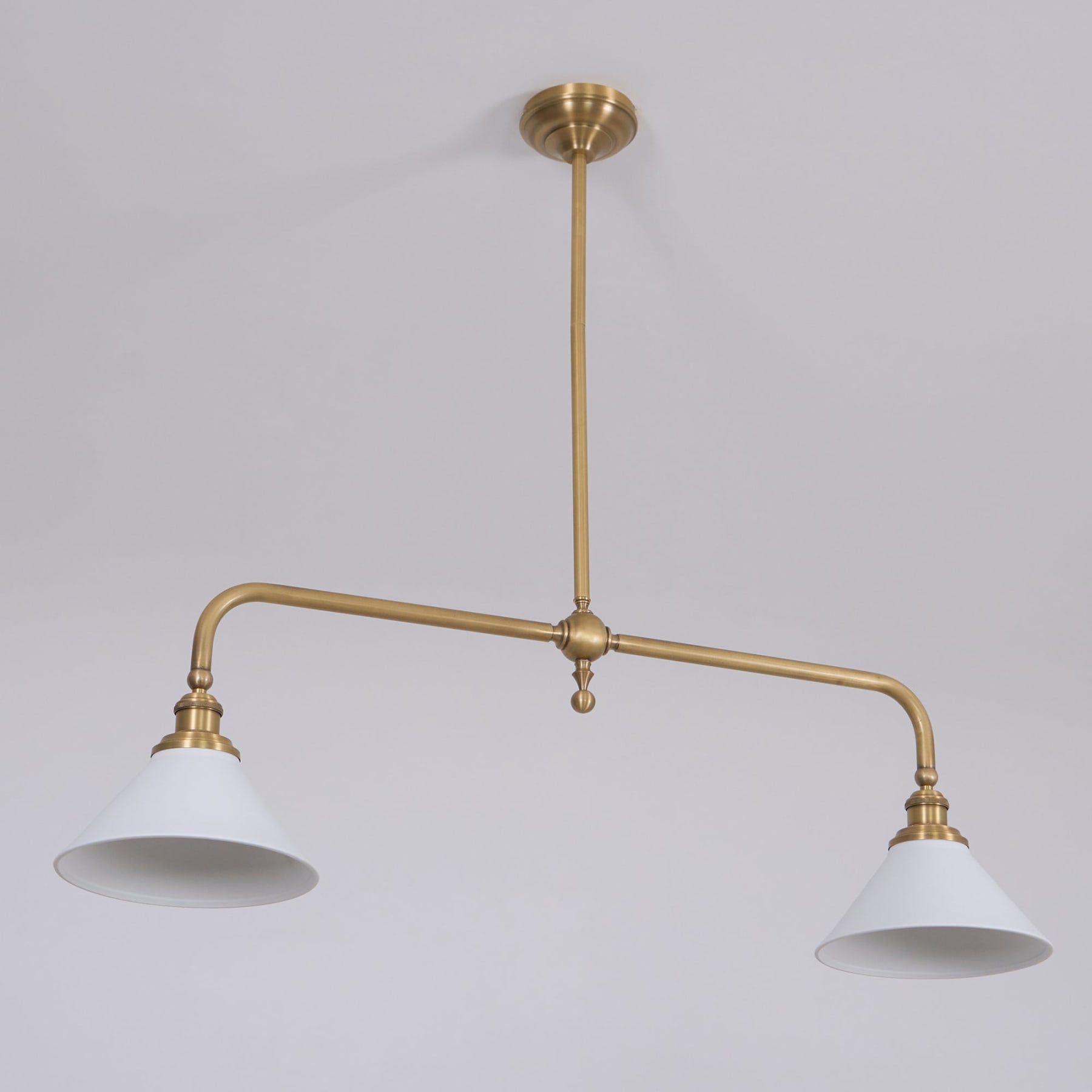 Modern Brass Pendant Light With Ceramic Shades for Dining Room — Ashbury Home & Living