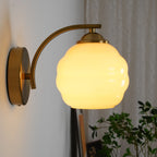 Contemporary Wrought Iron and Glass Wall Light With Warm LED Glow — Ashbury Home & Living