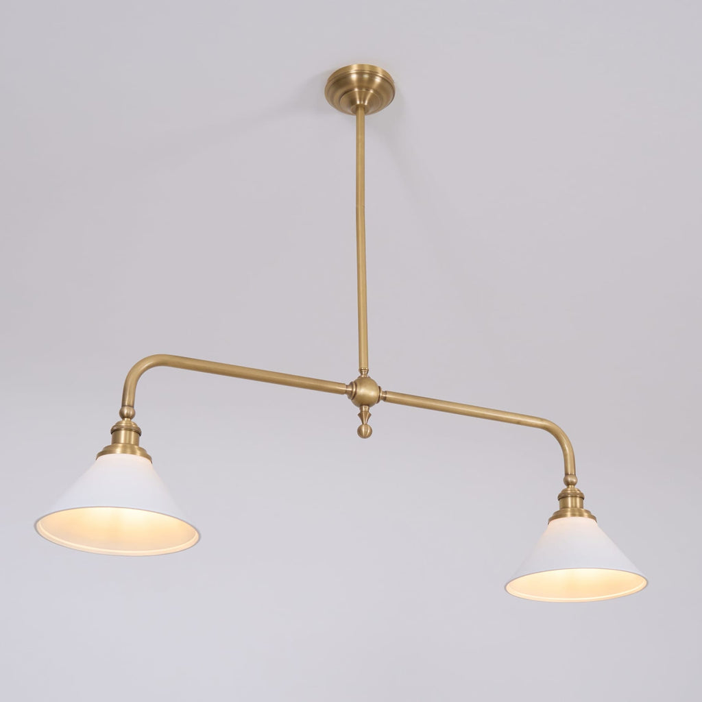 Modern Brass Pendant Light With Ceramic Shades for Dining Room — Ashbury Home & Living