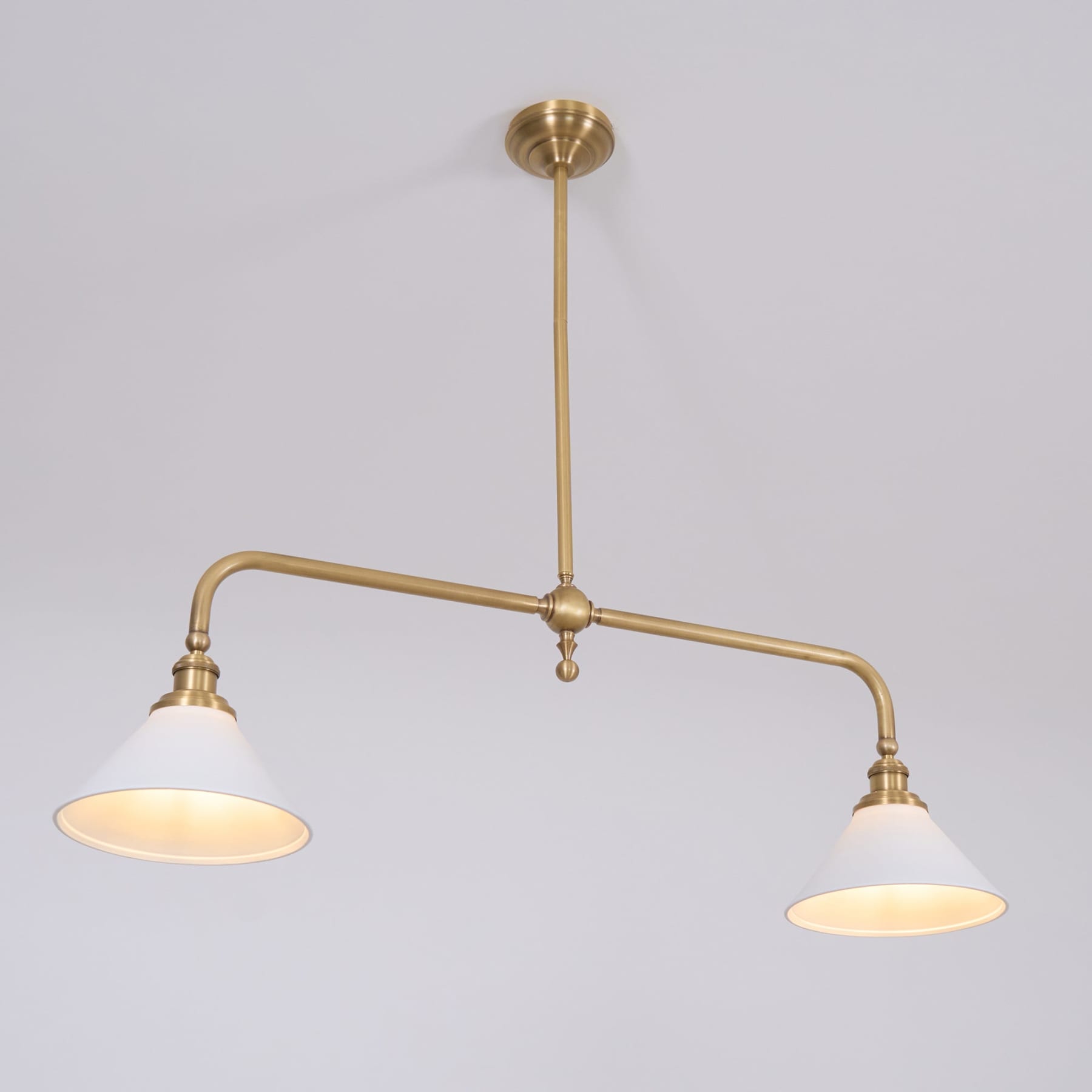 Modern Brass Pendant Light With Ceramic Shades for Dining Room — Ashbury Home & Living