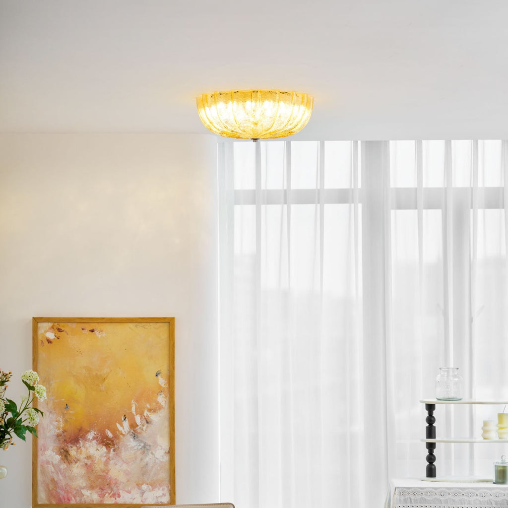 Vintage Glass Flush Mount Ceiling Light for Living Room — Ashbury Home & Living
