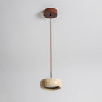 Modern Travertine Stone Pendant Light With Dimmable Remote Control — Ashbury Home & Living